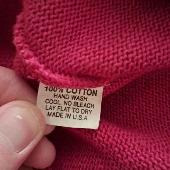 Chic Pink Sweater with Black Accents Women's Large - Picture 8 of 11